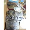 Image 3 : Collection of belt buckles: Alaska big game animals, ivory belt buckle with scrimshawed walrus, Stat