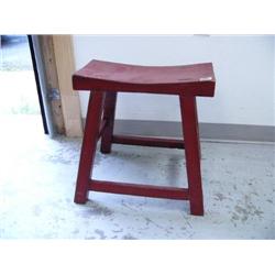 CHOICE on 3 stools 18-1/2" H, 18" W, 8" D: red stool (8888)