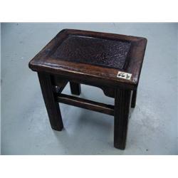 CHOICE on 2 small table or foot stool- 14-1/2" H (8888)