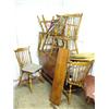 Image 1 : Hard rock maple 5 chairs and table made by Nichols & Stone Co. in Massachusetts and each chair is st