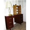 Image 3 : Chest of drawers; desk; 2 roll around stands; lamp (65)