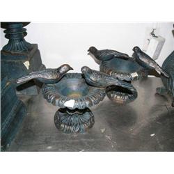Pair of cast iron small bird baths 6" tall (500)