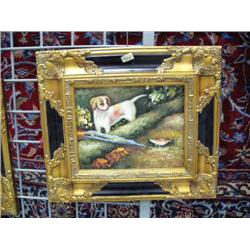 CHOICE on 5 original oil paintings- dog and bird (8888)