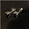 Image 1 : Natural Black Diamond Earrings - retail appraisal value $1190 USD