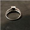 Image 2 : 925 Sterling Silver - 10K White Gold - blue sapphire natural diamond ring