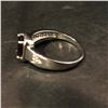 Image 2 : 925 Sterling Silver - 10K White Gold - garnet natural diamond ring
