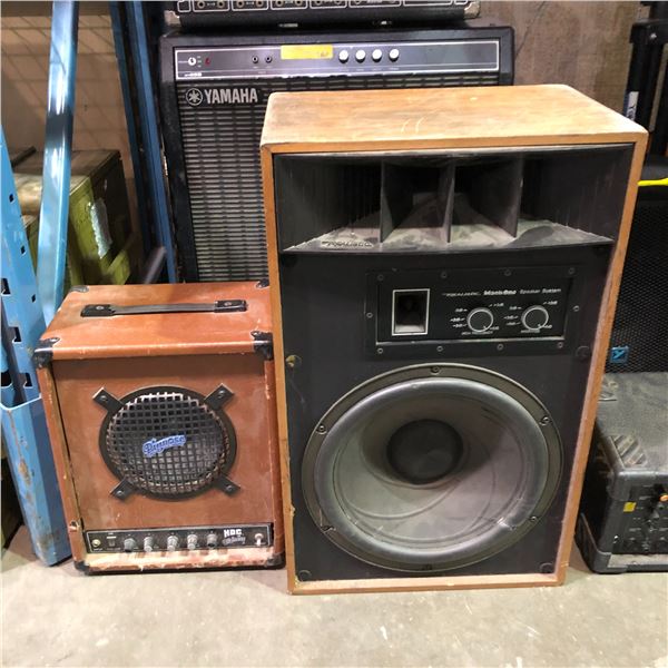 Group of 2 speakers - includes Realistic Mach One speaker (retail price $400) & Pignose speaker