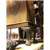 Image 2 : Antique dark wood cabinet w/ neons - approx 16" W x 54" L x 50" H (keys are missing)