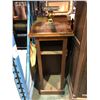 Image 2 : Wood stand-up floor church podium lectern w/ lamp - approx 20" W x 21" L x 51" H (not tested)