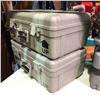 Image 2 : Group of 2 military grey storage cases