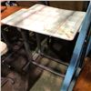 Image 2 : Group of 2 white adjustable bed tables on wheels
