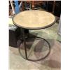 Image 2 : Group of 5 assorted small furnitures - includes 2 orange stools/2 round side tables/1 low black stoo