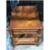 Image 2 : Antique wooden side table w/ 1 drawer - approx 25 1/2" W x 21" L x 24" H
