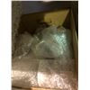 Image 2 : Box full of laboratory glassware - includes assorted glass funnels/500ml separatory funnel/buchner f