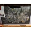 Image 1 : Box full of laboratory glassware - includes assorted sized graduated glass beakers