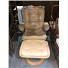 Image 1 : Stressless leather recliner chair w/ ottoman