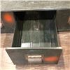 Image 2 : Vintage 4 Drawer Gray Index Card Stackable Metal File Cabinet/box