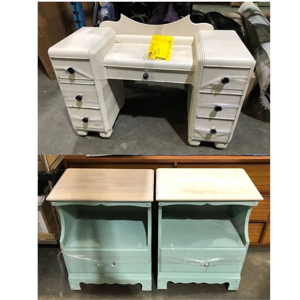 Vanity dresser & 2 nightstands