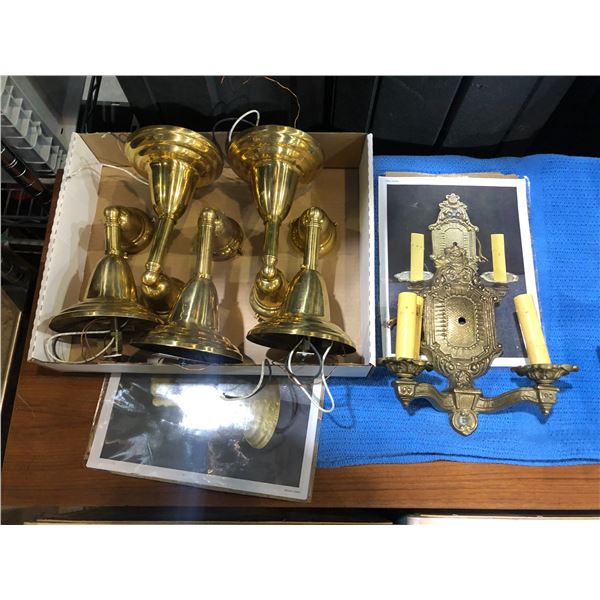 Group of assorted decorative wall sconces