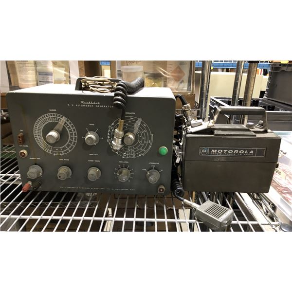 Heathkit T.V. alignment generator & Motorola Handie-Talkie FM Radio
