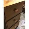 Image 2 : Wooden 4-drawer desk - approx 42" W x 24" L x 30" H & filing cabinet - approx 27" H