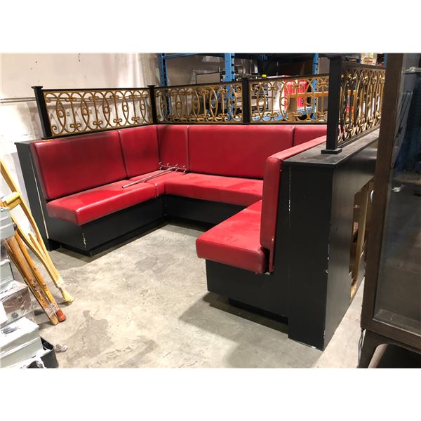 Large restaurant booth - approx 9ft x 70in x 54in H