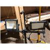Image 2 : Group of 2 assorted tripod twin head halogen work lights