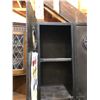 Image 2 : Metal cabinet w/ 2 circle windows - approx 16 1/2" L x 31 1/2" W x 75" H