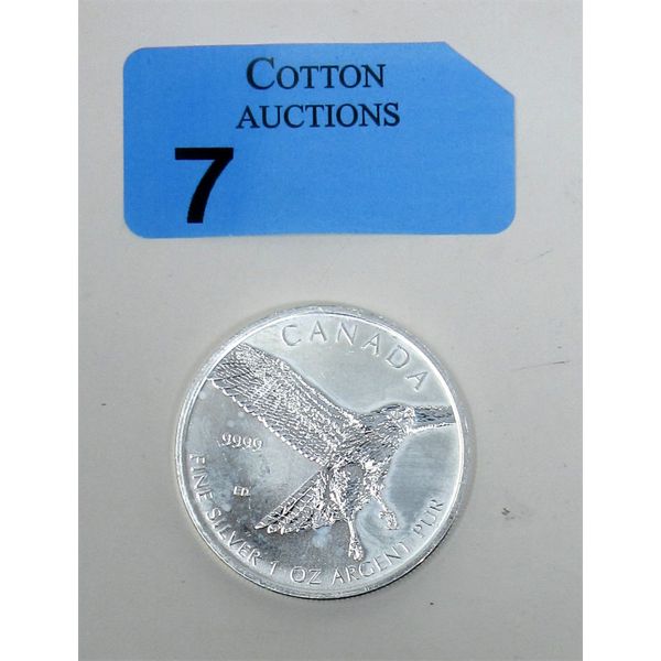 1 Oz .9999 Silver 2015 Red Tailed Hawk Coin 