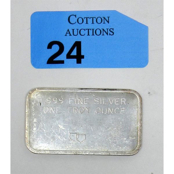 1 Oz .999 Silver Shield's Mint Bar 