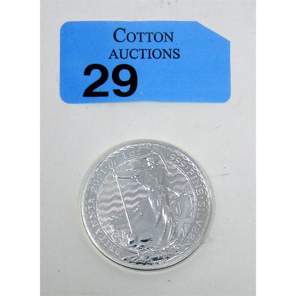 1 Oz .999 Silver 2021 Britannia Coin 