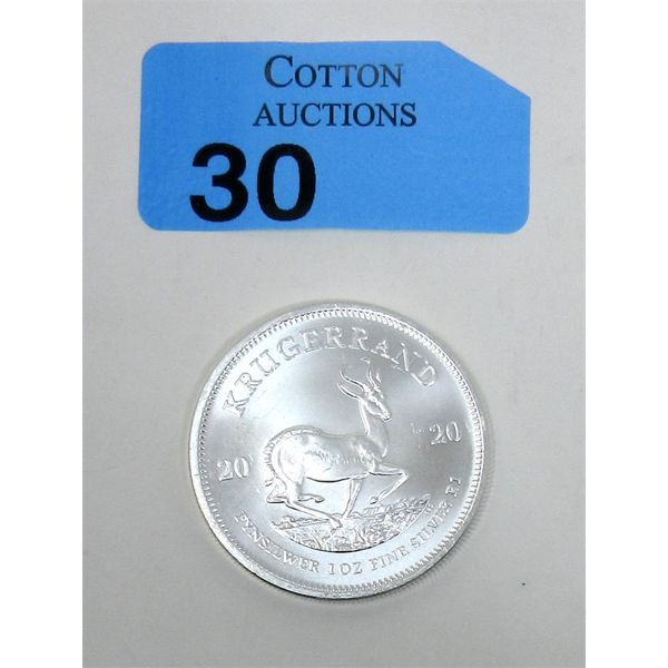 1 Oz .999 Silver 2020 Krugerrand Coin 