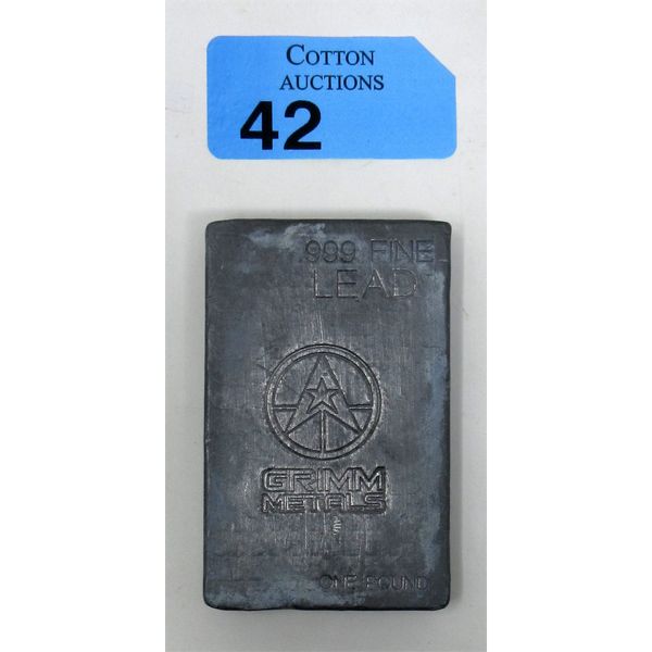 1 Pound .999 Fine Lead Bar