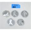 Image 1 : 5 x 1 Oz Silver Clad Nude Art Challenge Rounds