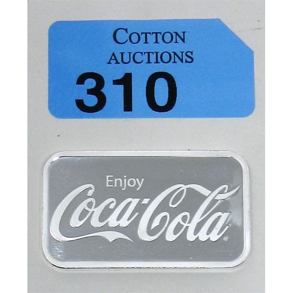 1 Oz .999 Silver Coca-Cola 2-Sided Bar 
