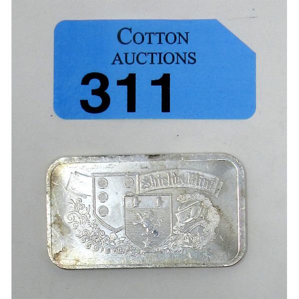 1 Oz .999 Silver Shield's Mint Bar 