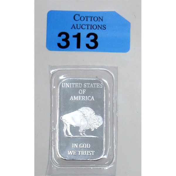 1 Oz .999 Silver USA Indigenous/Buffalo Bar 