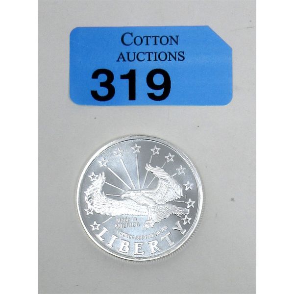 1 Oz .999 Silver Liberty/Eagle 2-Sided Round 