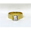 Image 1 : 18 K Yellow Gold Diamond Solitaire Ring with .72 Carat Diamond