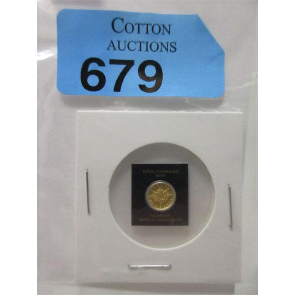 1 Gram .9999 Fine Gold 2022 Canada Maple Leaf Coin 