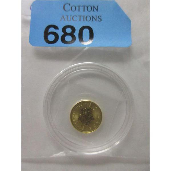 1/10 Oz .9999 Fine Gold 2023 Canada Maple Leaf Coin 