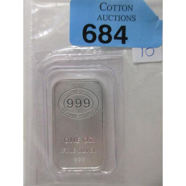 1 Oz .999 Silver JBR Ethically Sourced Bar 