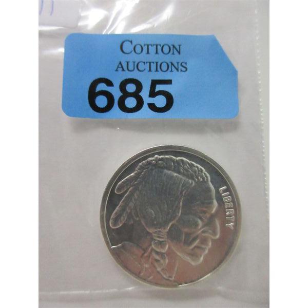 1 Oz .999 Silver Indigenous/Buffalo Round 