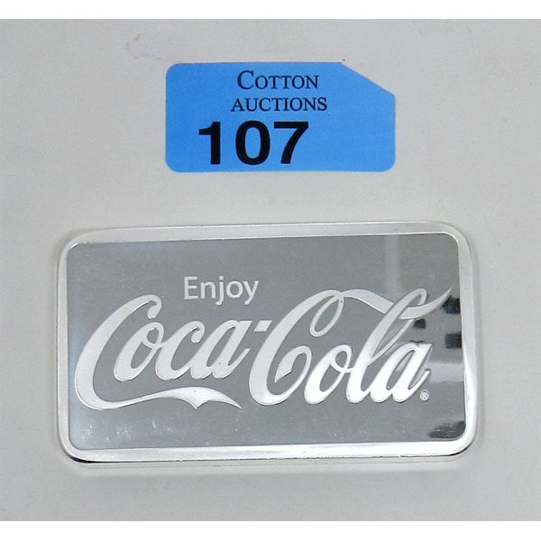 10 Oz .999 Silver Coca-Cola 2-Sided Bar