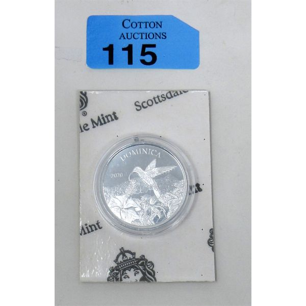 1 Oz .999 Silver 2020 Dominica Coin 