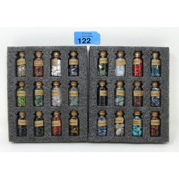 24 Bottles of Assorted Loose Gemstones, Crystals & Healing Stones