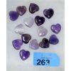 Image 1 : 15 New Hand Carved Amethyst Hearts