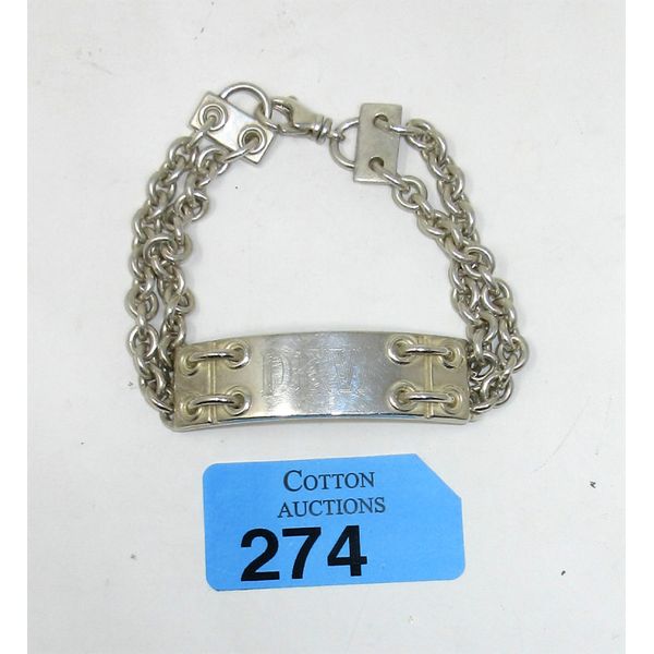 Sterling Silver ID Style Bracelet - 64 Grams 