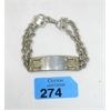 Image 1 : Sterling Silver ID Style Bracelet - 64 Grams 