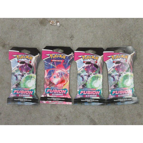 4 Fusion Strike Sword & Shield Booster Packs.